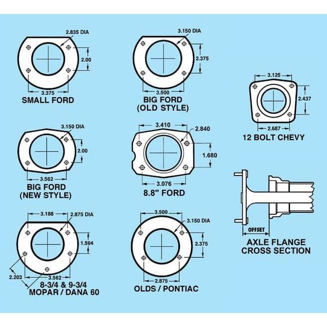 Rear Drag Brake Kit F3 Calipers (Symmetrical w/ 3.150 Bearing Diameter Housing Ends) 001-0173B3 TBM Brakes