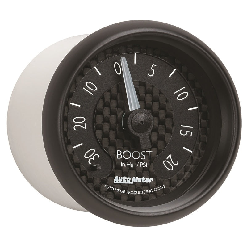 Autometer GT Series 52mm Mechanicl 30 In Hg/20 psi Vacuum/Boost Gauge