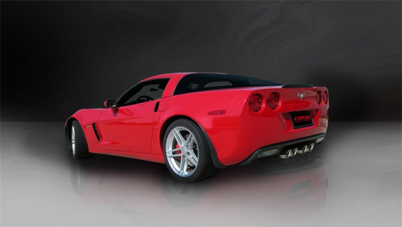 Corsa 12-13 Chevrolet Corvette C6 ZR1 Sport Cat-Back Dual Rear Exit w/ Twin 4.0in Pol Tips