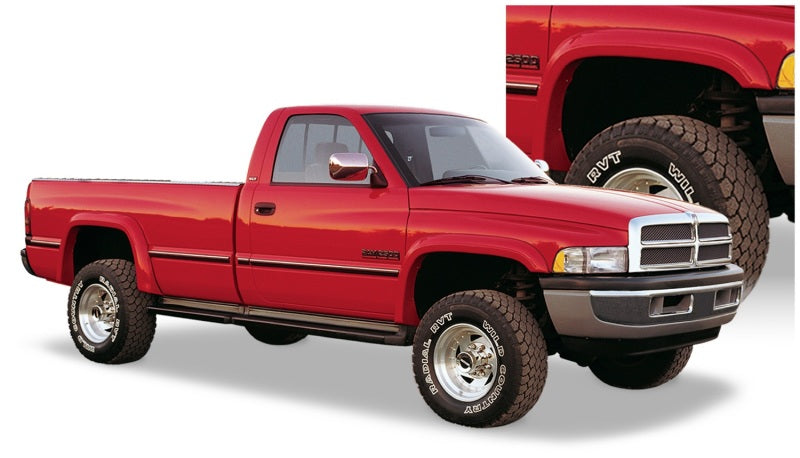 Bushwacker 94-01 Dodge Ram 1500 Fleetside Extend-A-Fender Style Flares 4pc 78.0/96.0in Bed - Black