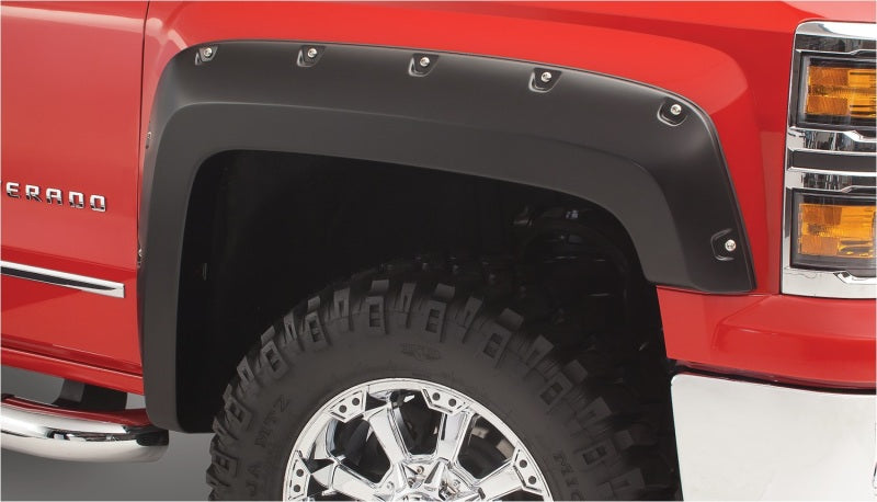 Bushwacker 07-13 Chevy Silverado 1500 Fleetside Pocket Style Flares 4pc 69.3in Bed - Black