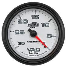 Load image into Gallery viewer, AutoMeter Gauge Vacuum 2-5/8in. 30Inhg Mechanical Phantom II