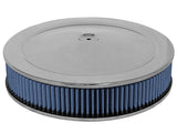 aFe MagnumFLOW Air Filters Round Racing P5R A/F Chrome Assy 14x3: Blk/Blue