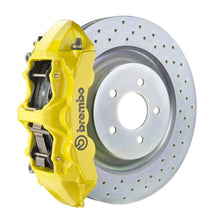 Load image into Gallery viewer, Brembo 16+ Camaro LS/LT/SS Front GT BBK 6 Piston Cast 355x32 1pc Rotor Drilled- Yellow