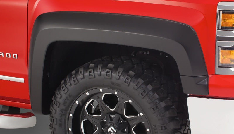 Bushwacker 19-21 Chevrolet Silverado 1500 Extend-A-Fender Style Flares 2pc front 78.8in Bed-Black