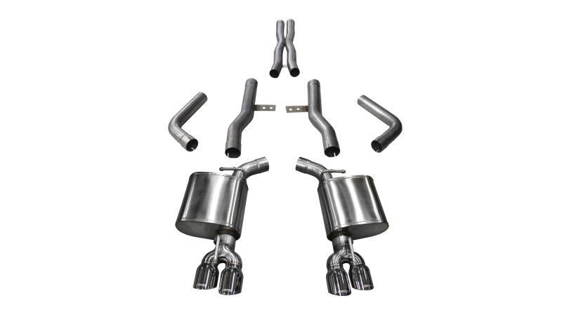 Corsa 15-17 Dodge Challenger Hellcat Dual Rear Exit Extreme Exhaust w/ 3.5in Polished Tips