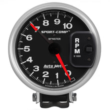 Load image into Gallery viewer, AutoMeter Gauge Tachometer 5in. 10K RPM Pedestal W/ Red Line Sport-Comp