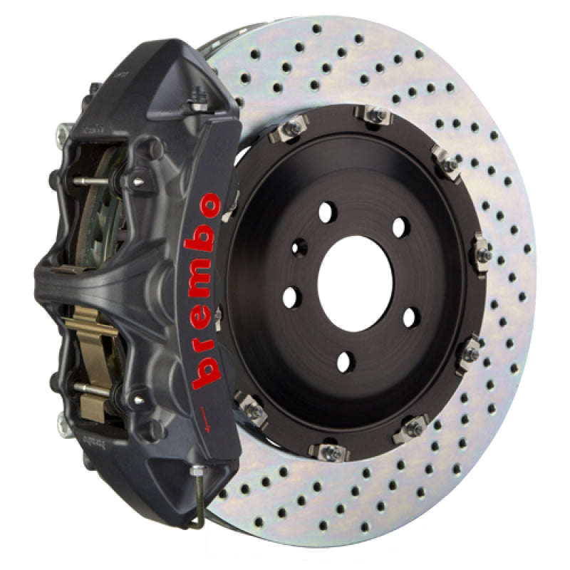 Brembo 04-08 S4 (B6/B7) Front GTS BBK 6 Piston Cast 365x34 2pc Rotor Drilled-Black HA