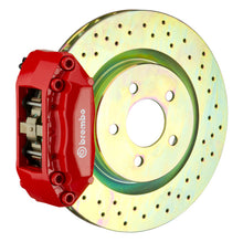 Load image into Gallery viewer, Brembo 99-06 TT (8N) Front GT BBK 4 Piston Cast 2pc 323x28 1pc Rotor Drilled-Red