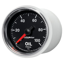 Load image into Gallery viewer, Autometer GS 52mm 0-100 PSI Mechanical Oil Pressure Gauge