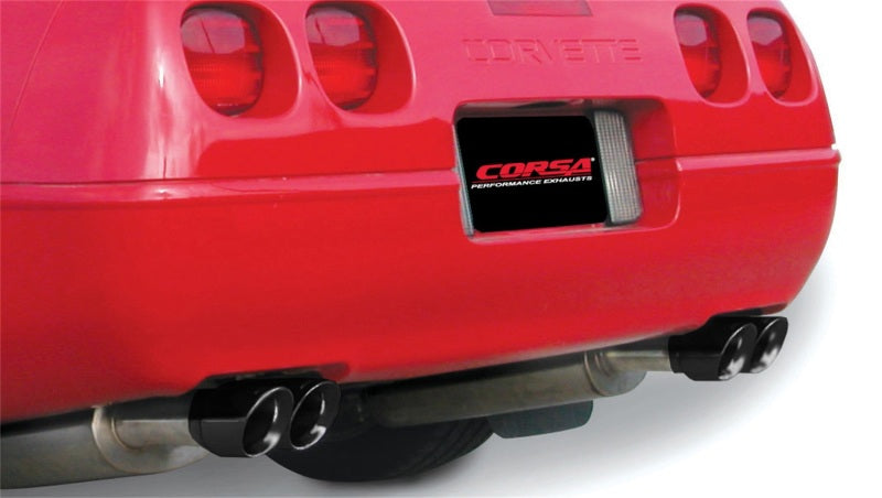 Corsa 86-91 Chevrolet Corvette C4 5.7L V8 L98 Black Sport Cat-Back Exhaust