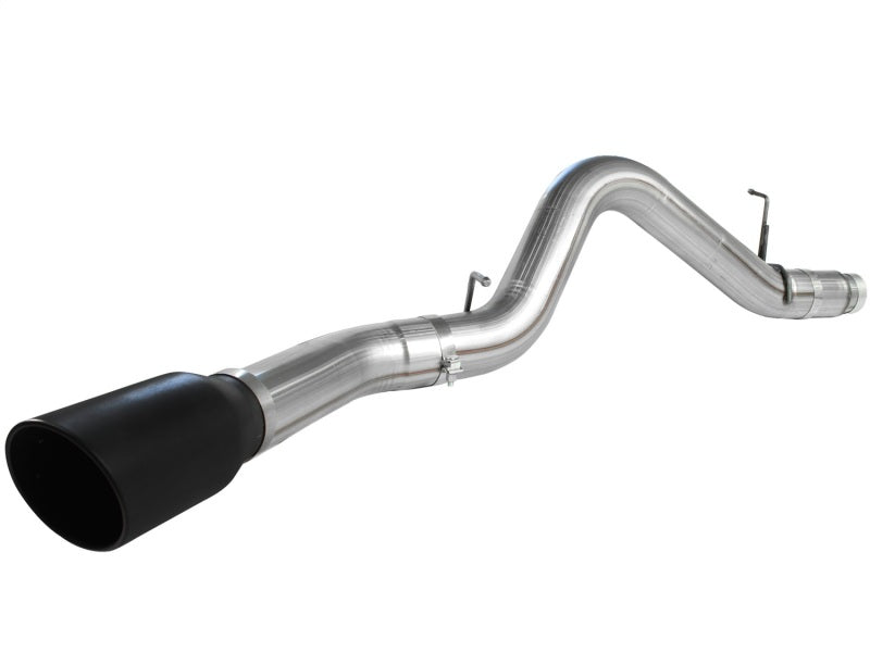 aFe MACHForce XP Exhaust 5in DPF-Back SS 11-13 GM Diesel Trucks V8-6.6L (td) (LML) (Blk Tip)