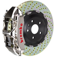 Load image into Gallery viewer, Brembo 06-12 S3 (8P) Front GTR BBK 6 Piston Billet380x34 2pc Rotor Drilled- Nickel Plated