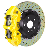 Brembo 10-16 E550 Sedan Front GT BBK 6 Piston Cast 380x34 2pc Rotor Drilled-Yellow