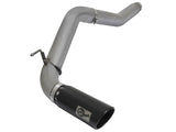 aFe LARGE BORE HD 5in DPF-Back SS Exhaust w/ Black Tip 2016 Nissan Titan 5.0L V8 (td) CC SB