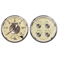 Load image into Gallery viewer, AutoMeter Gauge Kit 2 Pc. Quad &amp; Tach/Speedo 5in. Prestige Antq. Ivory