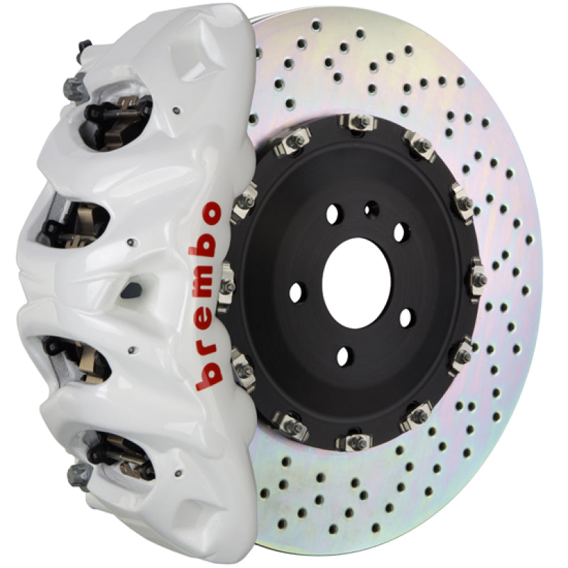 Brembo 05-13 Range Rover Sport Fr GT BBK 8Pis Cast 412x38 2pc Rotor Drilled-White