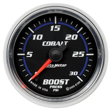 Load image into Gallery viewer, Autometer Cobalt 52mm 0-30 PSI Full Sweep Electronic Boost Gauge