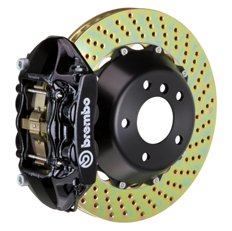 Brembo 05-08 LR3/05-13 Range Rover Sport Rear GT BBK 4 Piston Cast 380x28 2pc Rotor Drilled-Black