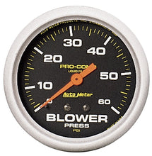 Load image into Gallery viewer, Autometer Blower Pressure w/ Memory 60PSI Liquid Filled Mechanical Boost Gauge