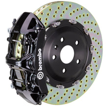 Load image into Gallery viewer, Brembo 06-13 Corvette Z06 Excl CC Brakes Front GT BBK 6 Piston Cast 365x34 2pc Rotor Drilled-Black