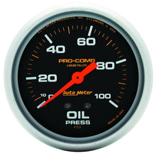 Load image into Gallery viewer, Autometer Liquid Filled Mechanical 66.7mm 0-100 PSI Oil Pressure Gauge