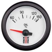 Load image into Gallery viewer, Autometer Stack 52mm 60-150 Deg C M10 Male Electric Oil Temp Gauge - White