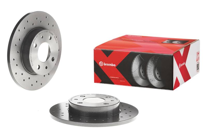 Brembo 09-12 VW CC/12-13 Golf R/06-08 Passat Front Premium Xtra Cross Drilled UV Coated Rotor