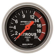 Load image into Gallery viewer, Autometer Sport-Comp 52mm 0-2000 PSI Mechanical Nitrous Pressure Gauge