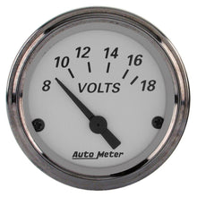 Load image into Gallery viewer, AutoMeter American Platinum 2-1/16in Electric 18V Voltmeter Gauge