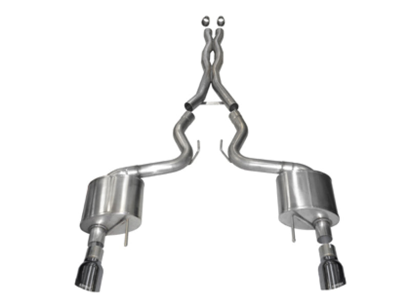 Corsa 15-17 Ford Mustang GT Coupe 5.0L 3in Xtreme Cat-Back Exhaust Dual Rear Exit w/ Gun Metal Tips