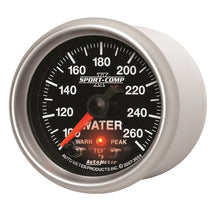 Load image into Gallery viewer, Autometer Sport-Comp II 52.4mm 100-260 Deg F Water Temp Peak &amp; Warn w/ Electronic Control Gauge