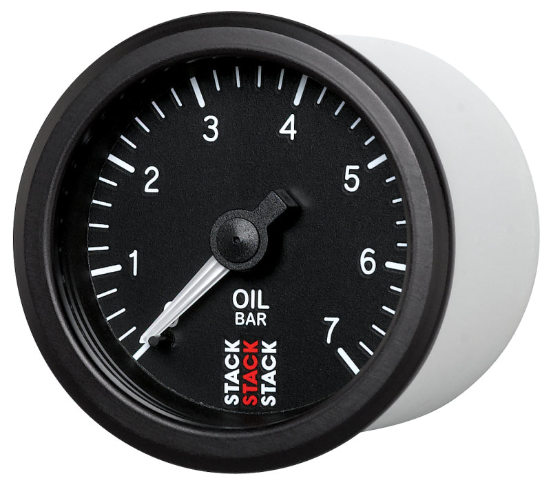 Autometer Stack Instruments 52mm 0-7 BAR M10 (M) Mechanical Oil Pressure Gauge - Black