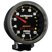 Load image into Gallery viewer, Autometer 5 inch Ultimate DL Playback Tachometer 9000 RPM - Black