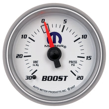 Load image into Gallery viewer, Autometer Mopar 52mm Mechanical 30 In Hg-Vac/20 PSI Vacuum/Boost Gauge