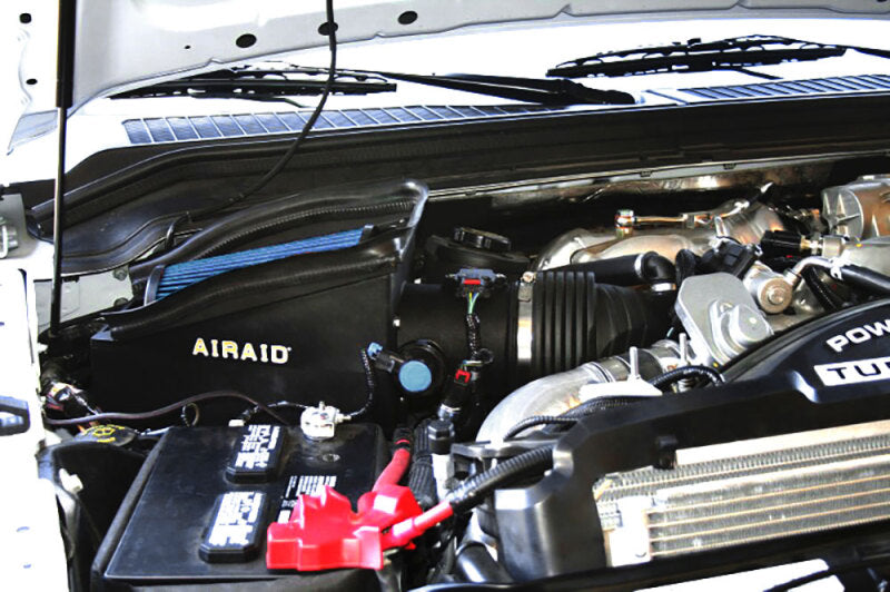 Airaid 08-10 Ford F-250/350 6.4L Power Stroke DSL MXP Intake System w/o Tube (Dry / Blue Media)