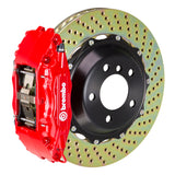 Brembo 07-14 Edge/07-14 MKX Front GT BBK 6 Piston Cast 355x32 2pc Rotor Drilled-Red