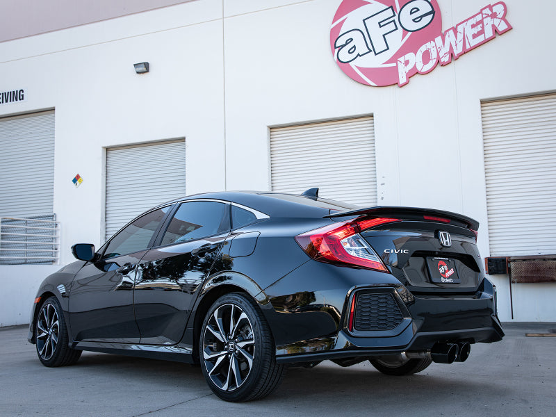 aFe Takeda 2.5in 304SS Cat-Back Exhaust System w/ Black Tips 17-20 Honda Civic Si Sedan I4 1.5L