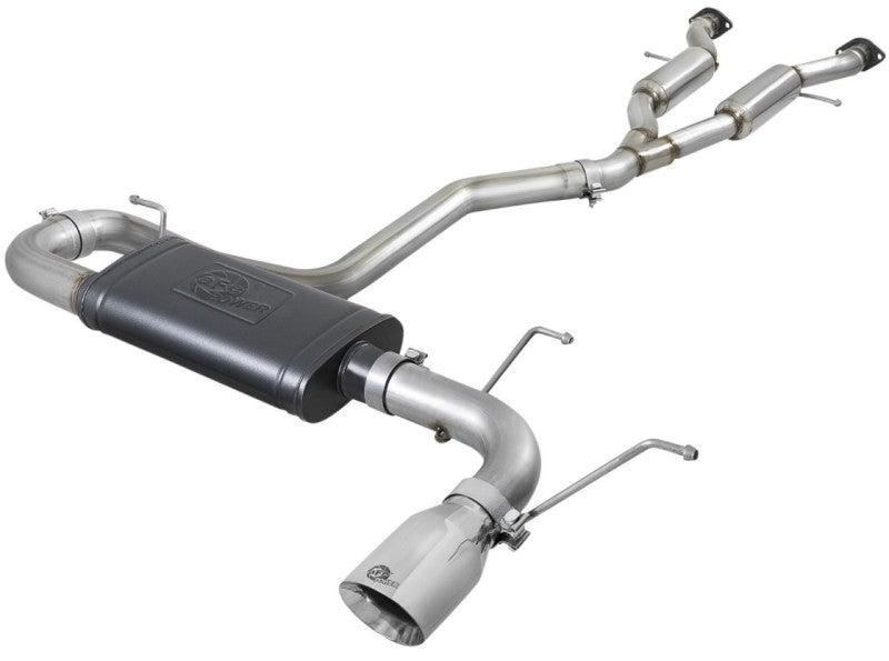 aFe Large Bore HD 3in 304 SS Cat-Back Exhaust w/ Polished Tips 14-19 Jeep Grand Cherokee V6-3.6L