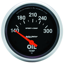 Load image into Gallery viewer, Autometer Sport-Comp 2 5/8in 140-300 Deg F Short Sweep Electronic Oil Temperature Gauge