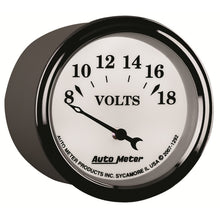 Load image into Gallery viewer, AutoMeter Gauge Voltmeter 2-1/16in. 18V Elec Old Tyme White II