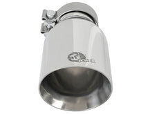 Load image into Gallery viewer, aFe MACH Force-Xp Univ 304 SS Double-Wall Clamp-On Exhaust Tip - Polished - 3in Inlet - 4.5in Outlet