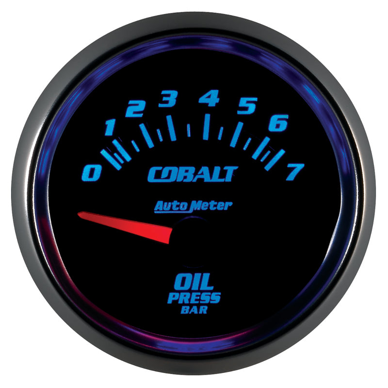 Autometer Cobalt 52mm 0-7 BAR Short Sweep Electric Oil Pressure Gauge