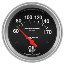 Load image into Gallery viewer, Autometer Sport-Comp 66.7mm 60-170 Deg C Short Sweep Electronic Oil Temperature Gauge