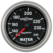 Load image into Gallery viewer, AutoMeter Gauge Water Temp 2-5/8in. 120-240 Deg. F Mechanical Sport-Comp II