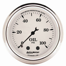 Load image into Gallery viewer, AutoMeter Gauge Oil Press 2-1/16in. 100PSI Mech Old Tyme White