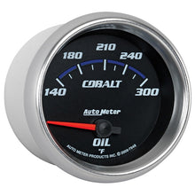 Load image into Gallery viewer, Autometer Cobalt 66.7mm 140-300 Degree F Electric Oil Temperature Gauge