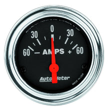 Load image into Gallery viewer, Autometer Traditional Chrome Electrical Ammeter 2 1/6in 60A Gauge