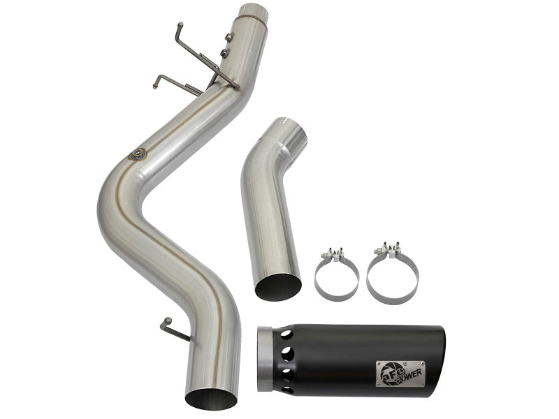 aFe LARGE BORE HD 4in 409-SS DPF-Back Exhaust w/Black Tip 2017 GM Duramax V8-6.6L (td) L5P