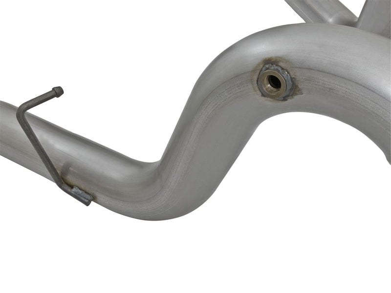 aFe LARGE Bore HD 4in Dual DPF-Back SS Exhaust w/Polished Tip 16-17 GM Diesel Truck V8-6.6L (td) LML